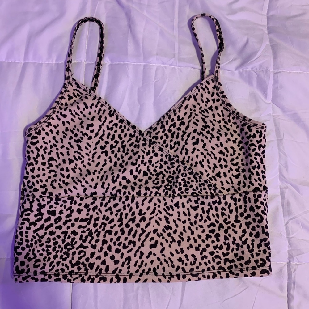 NWOT shein cheetah print cropped tank
